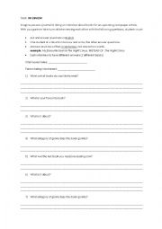 Book Genre Interview - ESL worksheet by serenaedw