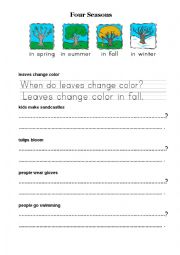 Seasons, present simple - ESL worksheet by Magda7583