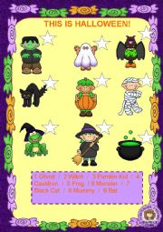 English Worksheet: Halloween Matching