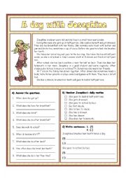 English Worksheet: A day with Josephine