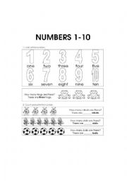 numbers from 1 to 10