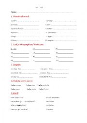 English Worksheet: worksheet