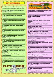 English Worksheet: Just rephrasing (+ key)