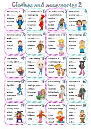 English Worksheet: Clothes and accessories 2
