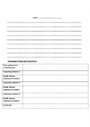 English Worksheet: In-class write .. Hambruger paragraph.. With a sample ..