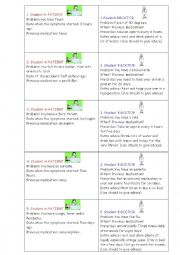 English Worksheet: At the doctor role play