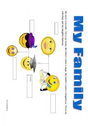 English Worksheet: Family Trees (three different sheets to practice)