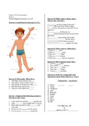 English Worksheet: Grammar test