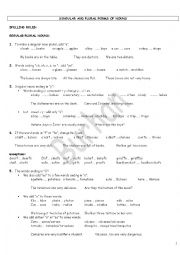 English Worksheet: plurals