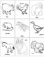 English Worksheet: farm animals flashcards (set 2)