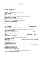 English Worksheet: English Practice