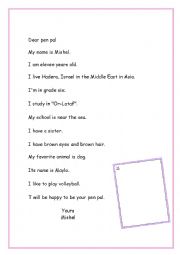 English Worksheet: penpals