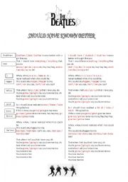 English Worksheet: Beatles - Should have Known Better (Pronunciation and weak forms)