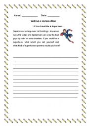 English Worksheet: Writing Composition