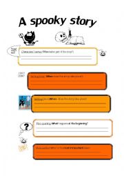 English Worksheet: A spooky story_reading_form