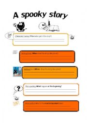 English Worksheet: A spooky story_reading_form
