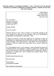 “Accepting an Invitation”- Letter (Business English)