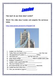 English Worksheet: About London