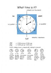 English Worksheet: What time is it?