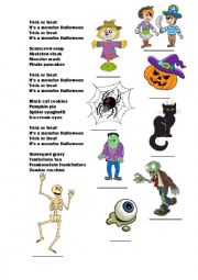 English Worksheet: Trick or treat