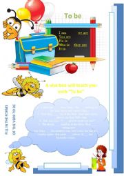 English Worksheet: TO BE: a wise bee will teach you the verb 