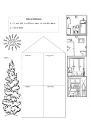 English Worksheet: Parts of the house