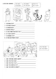 English Worksheet: Answer yes-no questions 