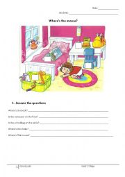 English Worksheet: Where is?