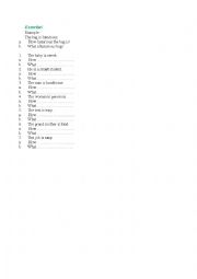 English Worksheet: admiration