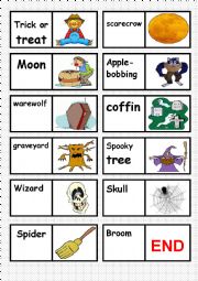 English Worksheet: halloween domino 2/2
