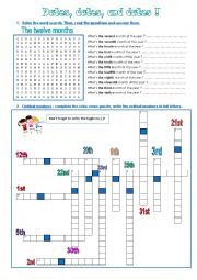 English Worksheet: What�s the date ?