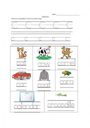 English Worksheet: Letter Cc