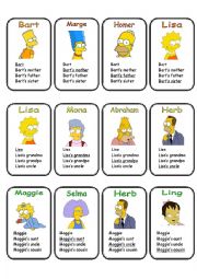 English Worksheet: go fish/quartet game - 3 pages, 9 families - family vocabulary