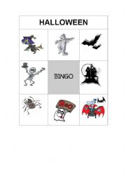 English Worksheet: halloween bingo