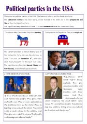 English Worksheet: Political parties in the USA