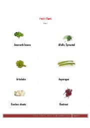 English Worksheet: Fruit Chart_ Part I 