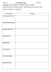 English Worksheet: group ession : safety at home