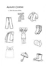 English Worksheet: Autumn Clothes