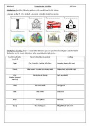 English Worksheet: Group session: Visiting places
