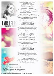 English Worksheet: Lana del Rey - Summertime Sadnes