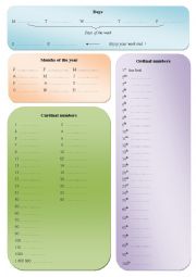 English Worksheet: Dates