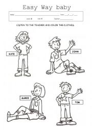 English Worksheet: Clothes