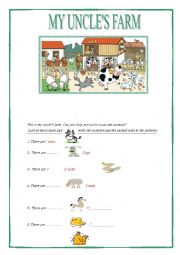 English Worksheet: uncle hedysfarm