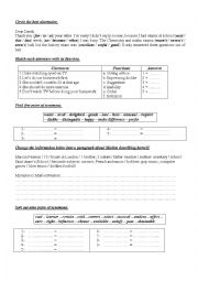 English Worksheet: 9th Form Worksheet 14