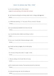 English Worksheet: The connectors 