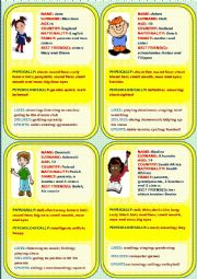 Personal identification - Speaking cards 2 (4)