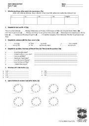 English Worksheet: Grammar test