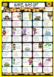 English Worksheet: Have got - Has got