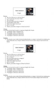 English Worksheet: Twilight and Dracula