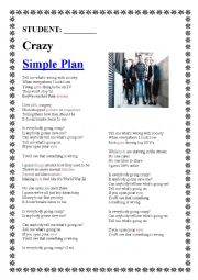 English Worksheet: PLURAL FORM WITH SIMPLE PLAN - CRAZY